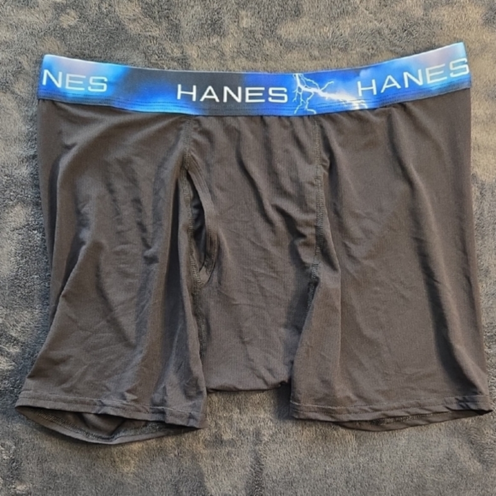 Hanes Black Boxer Briefs Classic Fit Cotton Comfort